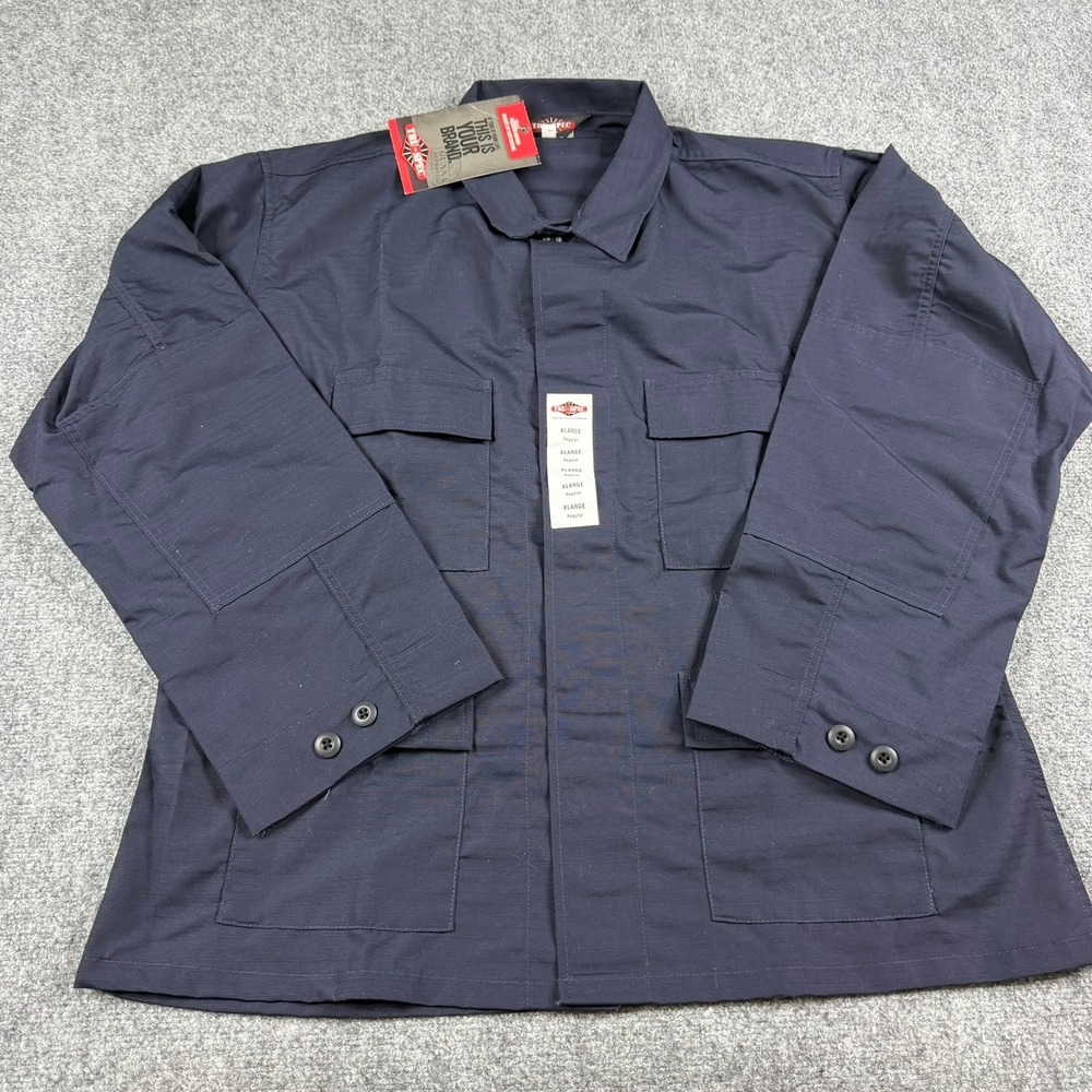Tru-Spec BDU Shirt Jacket Mens XL Navy Blue Ripstop Tactical Long Sleeve